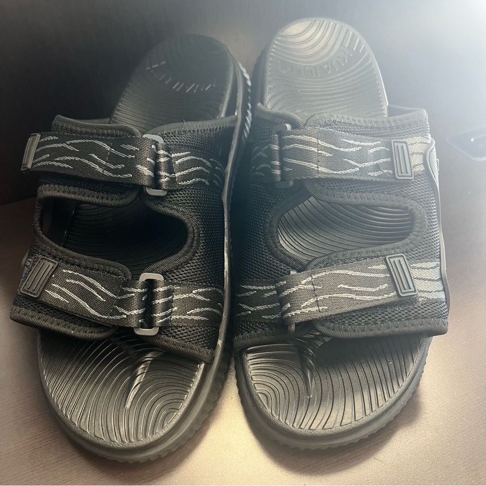 KuaiLu Mens Orthotic Sandals Cushion Slides Plantar Fasciitis Arch Support 13